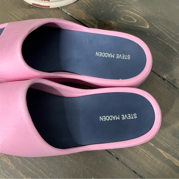 Steve Madden Sandals 7 Pink Coquette Chunky Platform - Picture 5 of 12